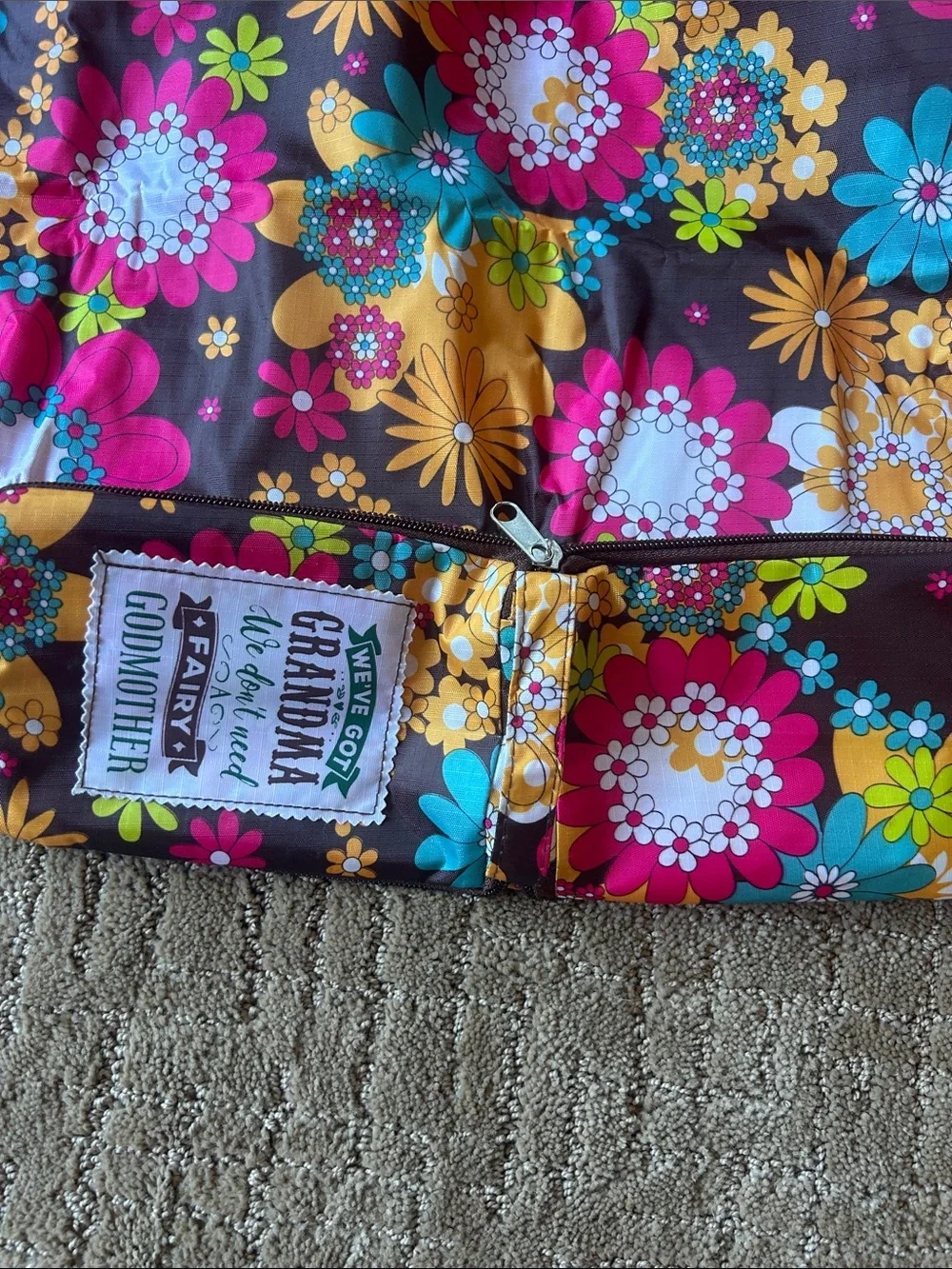 Floral shopping bag